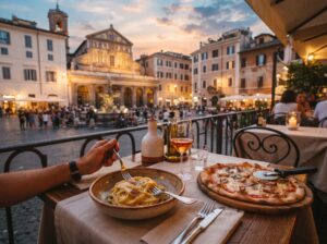 Dónde comer en Roma: gastronomía tradicional italiana en el centro histórico.