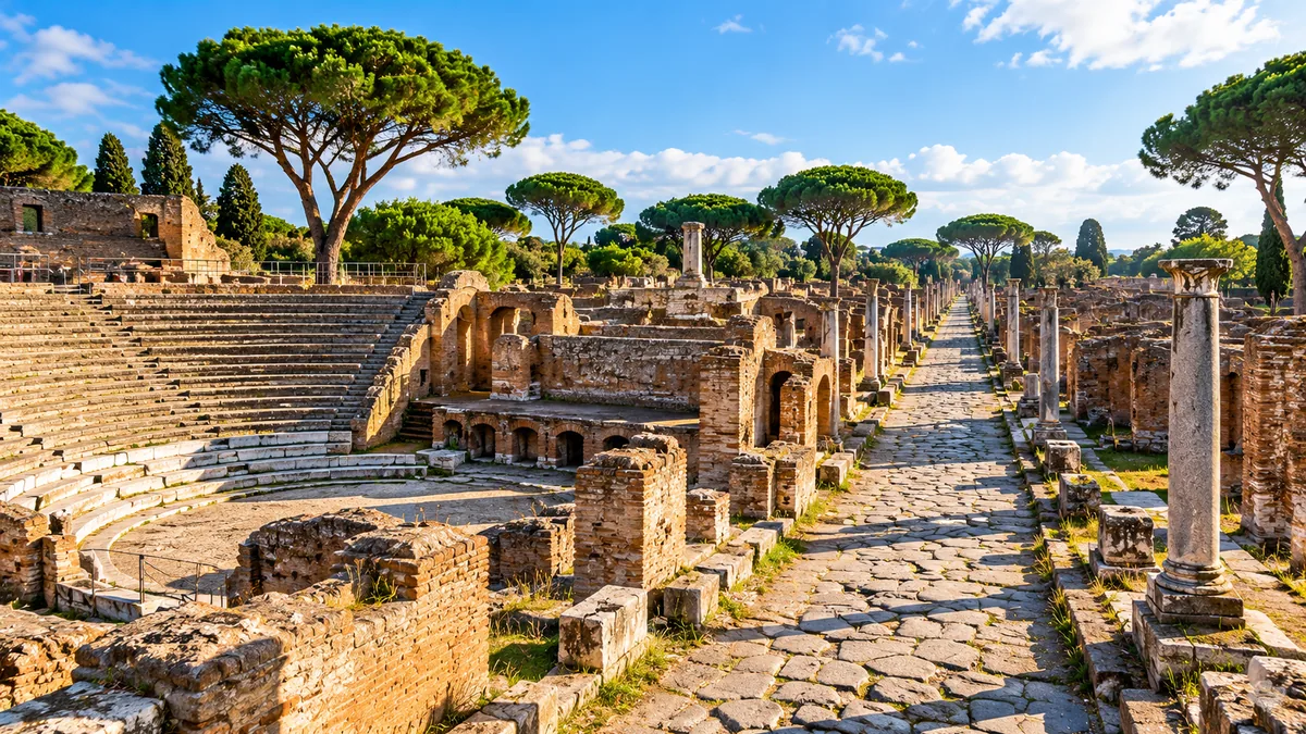 Ruinas arqueológicas de Ostia Antica, antigua ciudad